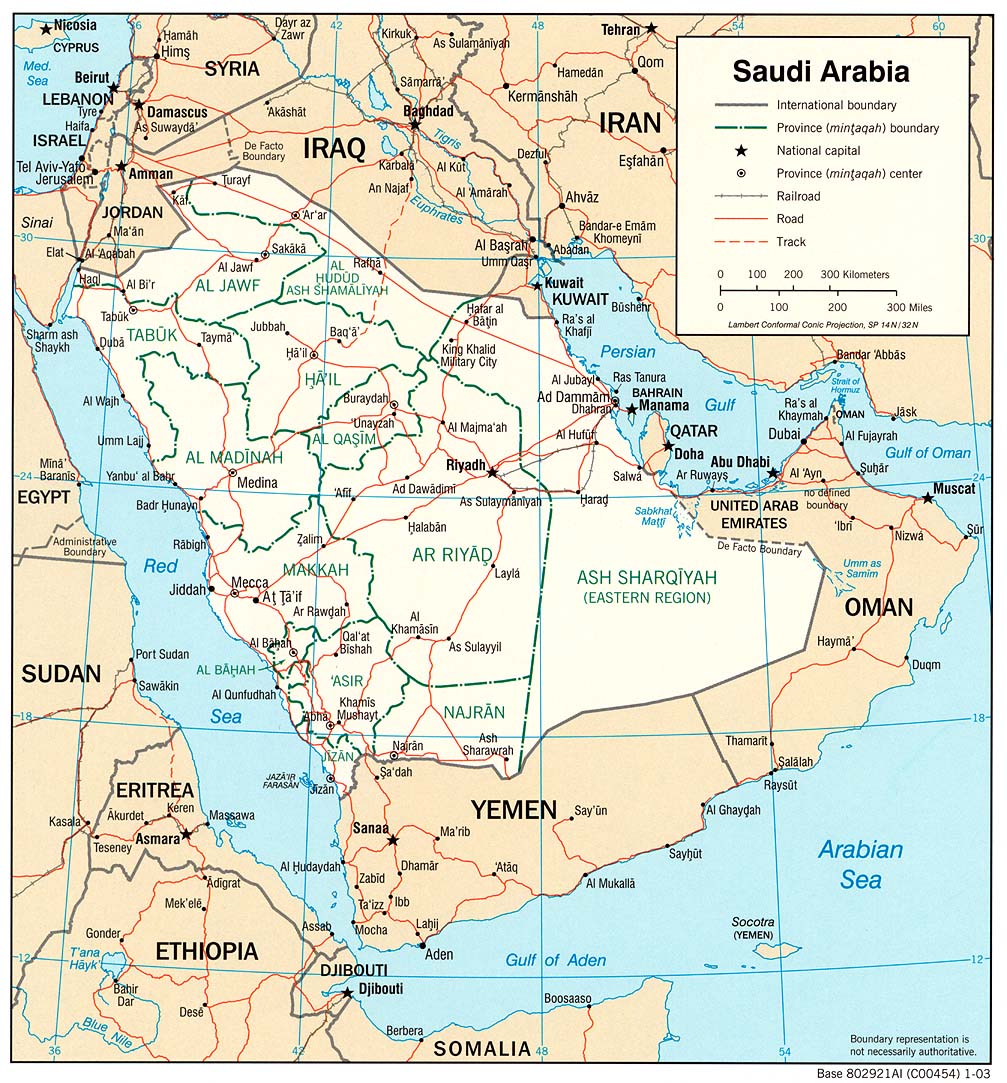 suudi arabistan siyasi haritasi